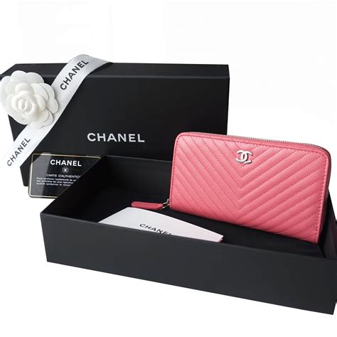 chanel medium wallet pink|Chanel zipper wallet.